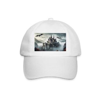 creepy mythical places – Castle of Dracula - Baseball Cap - white/white - Front
