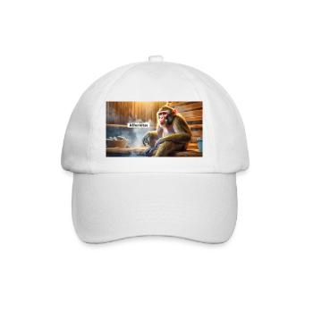 Jeu de mots : expression ambiguë – Affenhitze (chaleur) - Casquette classique - blanc/blanc - Devant
