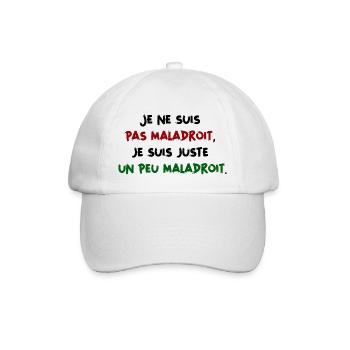 Je ne suis pas maladroit - Humour Homme - Casquette classique - blanc/blanc - Devant