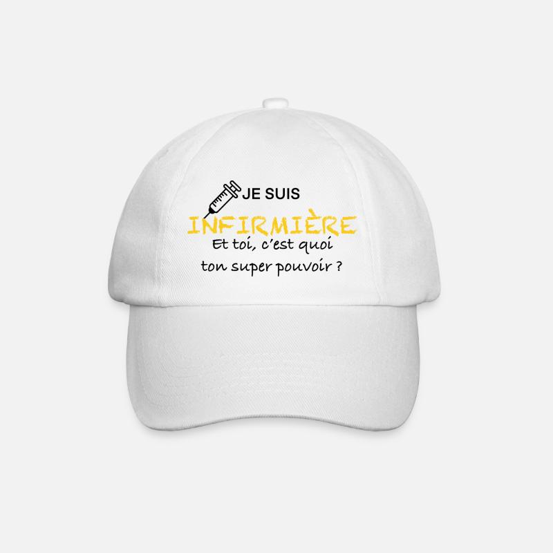Infirmière super pouvoir - Casquette classique - blanc/blanc