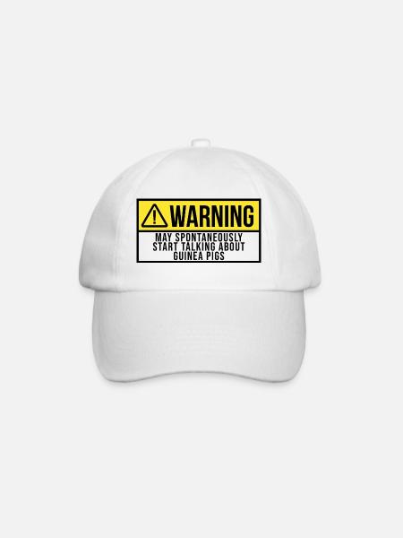 Guinea Pig Guinea Pig Guinea Pig - Baseball Cap - white/white