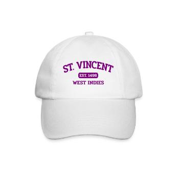 Saint Vincent - Kingstown - Caribbean - West Indies - Baseball Cap - white/white - Front