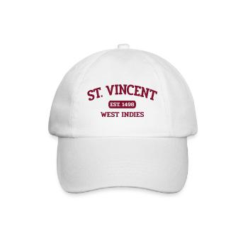 Saint Vincent - Kingstown - Caribbean - West Indies - Baseball Cap - white/white - Front