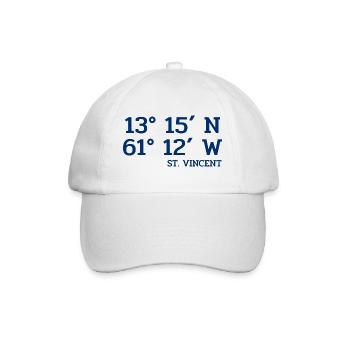 Coordonnées Saint-Vincent - Koordinaten West Indies - Casquette classique - blanc/blanc - Devant