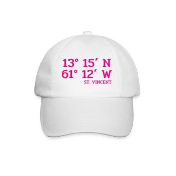 Coordonnées Saint-Vincent - Koordinaten West Indies - Casquette classique - blanc/blanc - Devant