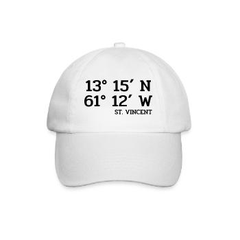 Coordonnées Saint-Vincent - Koordinaten West Indies - Casquette classique - blanc/blanc - Devant