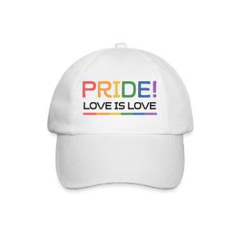 LGBTQ-Pride-Monat - Pride. Liebe ist Liebe - Baseballkappe - Weiß/Weiß - Vorne