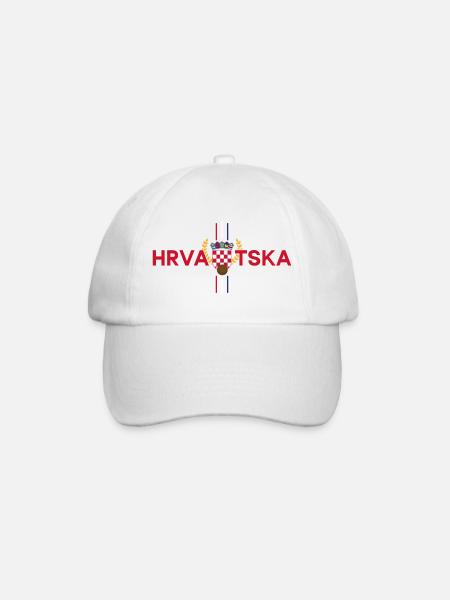 Kroatien Fußball - Baseballkappe - Weiß/Weiß
