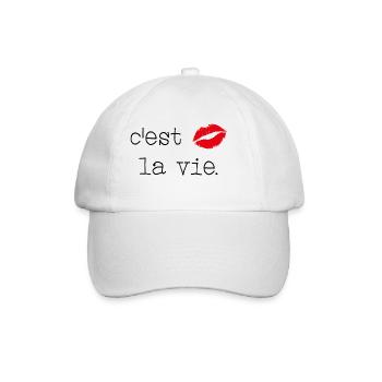C'est la vie - Little French Speaking - Baseball Cap - white/white - Front