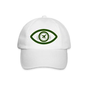 avion militaire dans les yeux - Casquette classique - blanc/blanc - Devant