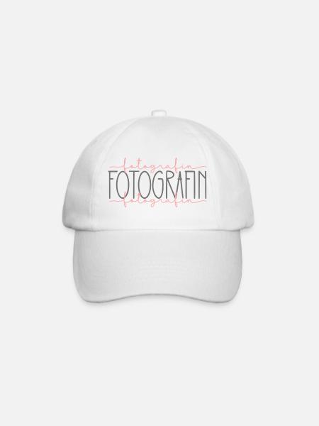 Fotografin Geschenk Fotografieren Beruf - Baseballkappe - Weiß/Weiß