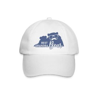 Best grandpa bear - Baseball Cap - white/white - Front