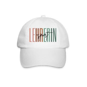 Lehrerin Sport Sportlehrerin sportlich Geschenk - Baseballkappe - Weiß/Weiß - Vorne