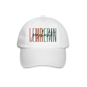 Lehrerin Geschichte Geschichtslehrerin Geschenk - Baseballkappe - Weiß/Weiß - Vorne