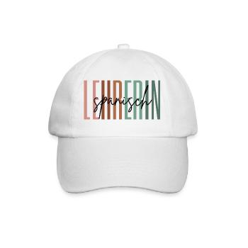 Lehrerin Spanisch Spanischlehrerin Geschenk - Baseballkappe - Weiß/Weiß - Vorne