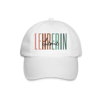 Lehrerin Chemie Chemielehrerin Lehramt Geschenk - Baseballkappe - Weiß/Weiß - Vorne