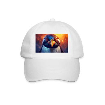Niedliche mürrische griesgrämige Tiere - Pinguin - Baseballkappe - Weiß/Weiß - Vorne