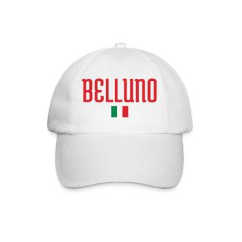 Belluno Italy Flag-Artistic Typography Design - Baseball Cap - white/white - Front