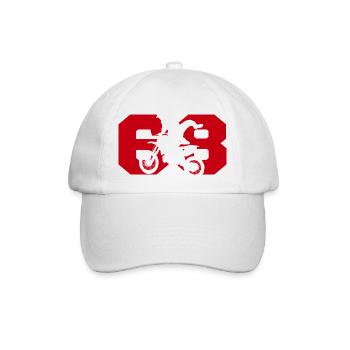 Moto 68 Biker - Baseballkappe - Weiß/Weiß - Vorne