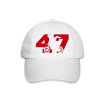 Moto 47 Biker - Baseballkappe - Weiß/Weiß - Vorne
