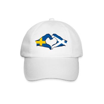Suède Écosse Mains Coeur Forme - Casquette classique - blanc/blanc - Devant