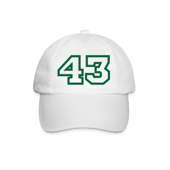 Number 43 green sport - Baseball Cap - white/white - Front