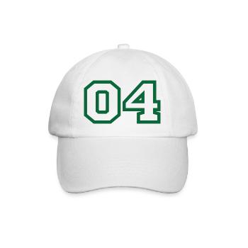 Numéro 4 sport vert - Casquette classique - blanc/blanc - Devant