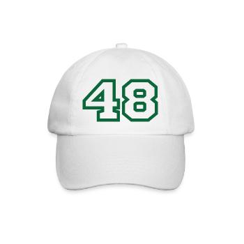 Number 48 green sport - Baseball Cap - white/white - Front