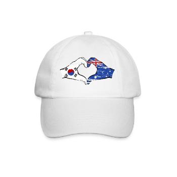 Südkorea Australien Hände Herzform used - Baseballkappe - Weiß/Weiß - Vorne