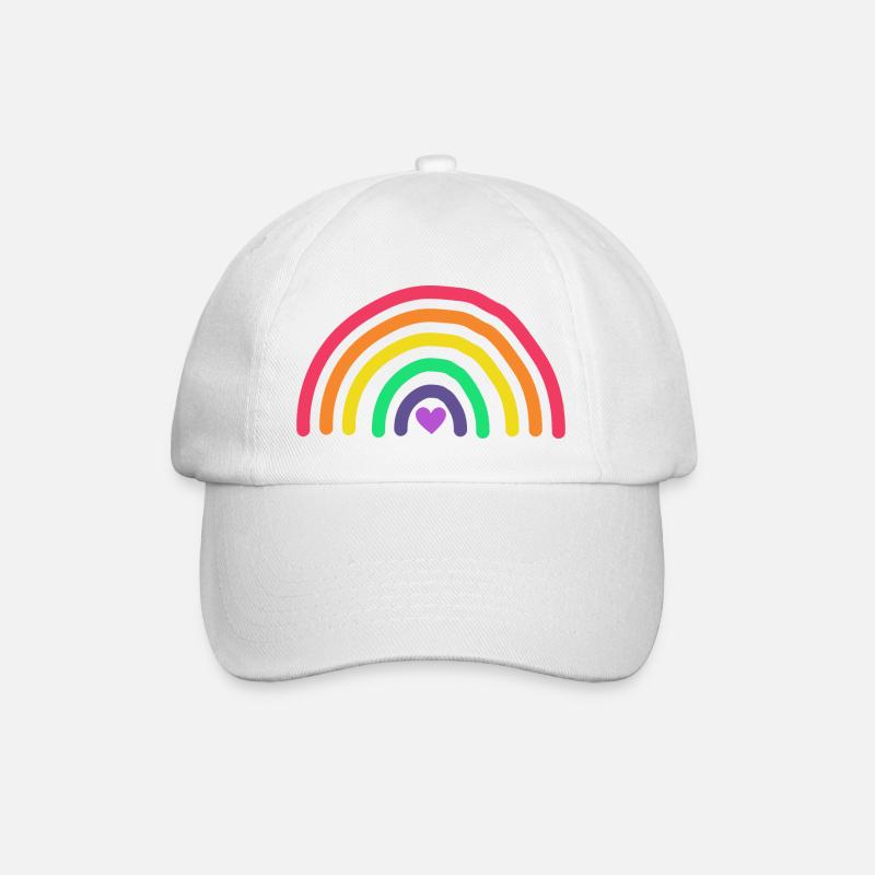 arc en ciel paillettes - Casquette classique - blanc/blanc