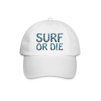 Surf Sayings English - Baseball Cap - white/white - Front