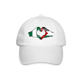 Nigeria Palestine drapeau forme de coeur utilisé - Casquette classique - blanc/blanc - Devant