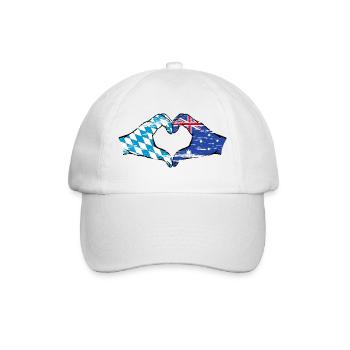 Bavière Australie Drapeau Mains Coeur Forme Utilisé - Casquette classique - blanc/blanc - Devant