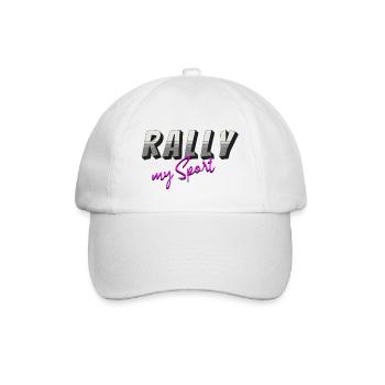 Rally my Sport grey pink - Baseball Cap - white/white - Front