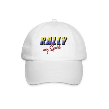 Rally my Sport yellow blue - Baseball Cap - white/white - Front