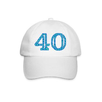 40. 40 YEARS. 40th ANNIVERSARY. 40 YEARS ANNIVERSARY. - Baseball Cap - white/white - Front
