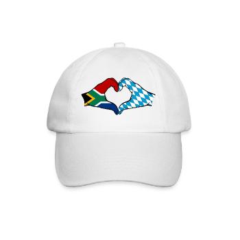 Afrique du Sud Bavière Drapeau Mains Coeur Forme - Casquette classique - blanc/blanc - Devant