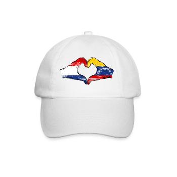 Drapeau Hollande Venezuela mains forme de coeur utilisé - Casquette classique - blanc/blanc - Devant