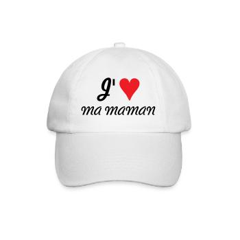 J'aime ma maman - Fête des Mères - Casquette classique - blanc/blanc - Devant