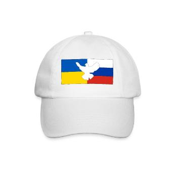 Frieden für die Ukraine und Russland - Baseballkappe - Weiß/Weiß - Vorne