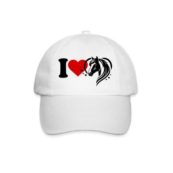 J’adore les chevaux - Casquette classique - blanc/blanc - Devant