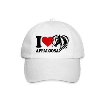 J’adore le cheval Appaloosa - Casquette classique - blanc/blanc - Devant