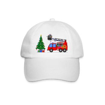 Noël du camion de pompiers - Casquette classique - blanc/blanc - Devant