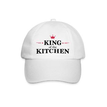Men's Cooking Apron - Baseball Cap - white/white - Front
