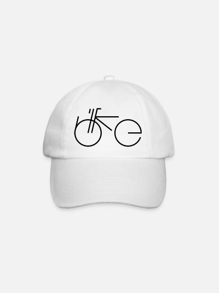 Type de vélo noir - Casquette classique - blanc/blanc