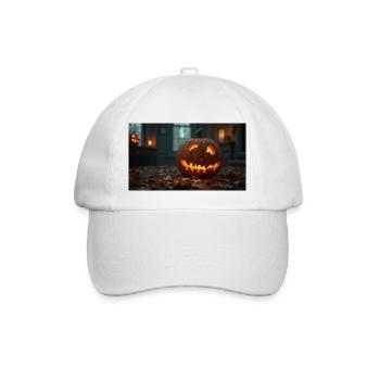 Pumpkin In A Haunted House - Baseball Cap - white/white - Front