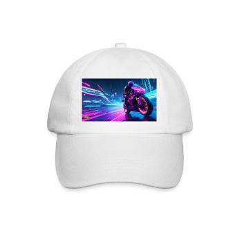 Cyber moto - Casquette classique - blanc/blanc - Devant