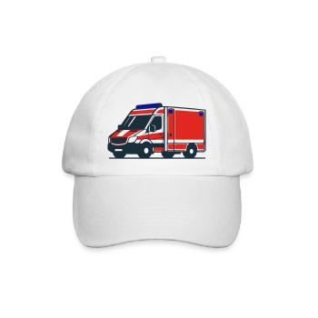 Krankenwagen - Baseballkappe - Weiß/Weiß - Vorne