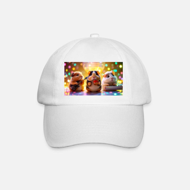 Guinea Pig Band – Disco Edition - Baseball Cap - white/white