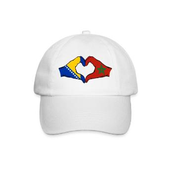 Bosnie Maroc Drapeau Mains Coeur Forme - Casquette classique - blanc/blanc - Devant